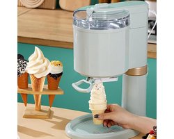 IJs Maker - Soft Serve Machine - Thuis Desserts Maken - Automatische Bediening - 1L Capaciteit - Wit
