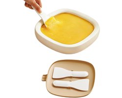 IJs Roller - Dessert Maker - Zelf Desserts Maken - Voedselveilige Plaat - 23 cm - Geel