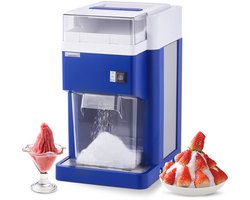 IJscrusher - Commercieel Elektrisch - Capaciteit 1,8 L - Motor 300 W - Roestvrijstalen Messen - Fijn en Luchtig IJs - Blauw