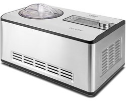 IJsmachine met Compressor 2 Liter - 2-in-1 Ijsmachine en Yoghurtmachine - Zelfvriezende Ijsmaker voor Roomijs, Sorbet, Frozen Yoghurt en Dessert - Koelen Vooraf Niet Nodig