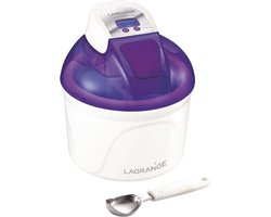 IJsmachine met LCD-display - 1,5L IJsmaker voor Zelfgemaakt IJs en Sorbets - Paars/Wit