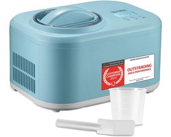 IJsmachine met Yoghurtfunctie - 1 Liter - Voor IJstijd, Sorbet en Crème-ijs - Inclusief Doseur en Spatel - Turkoois