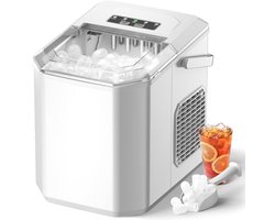 IJsmachine - Professionele ijsmaker voor thuis, 12 kg/24 uur, stil en zelfreinigend met handvat