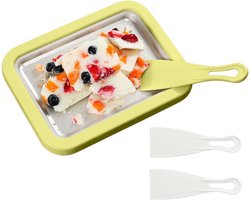 Ijsrol Machine - Rol ijs maker - Zelfgemaakte Desserts Maken - Stevig RVS Materiaal - 26 cm - Groente