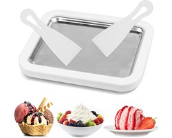 IJsroller Pan Set voor Zelfgemaakte IJsrollen, Sorbet en Frozen Yoghurt