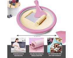 IJsschep voor ijsrollen - Doe-het-zelf set zelfkoelende ijsrolmachine