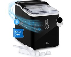 Klarstein Chillout Ijsblokjesmachine - Kogelijs - 12Kg/24H - Watertank: 1,5 Liter - Zwart