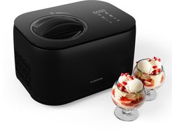 Klarstein FrostFusion IJsmachine met Compressor – 1L Capaciteit, Yoghurtfunctie, LED-Touchpaneel, Keep-Cool-Functie, Geen Voorvriezen, Makkelijk te Reinigen, RVS, 100 W