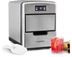Klarstein Metropolitan Ijsblokjesmachine - 12Kg/24H- Digitaal display - Zilver