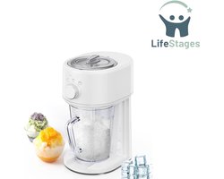 LifeStages - Slush Puppy Maker - Scheermachine voor Ijs - Elektrische Ijsrasp - Sneeuwkegelmachine met Grote Opslagcapaciteit - Draagbare IJsbreker - IJsdikte Kan Worden Aangepast