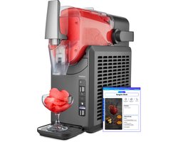 MEDION Slush Machine (2,6 L capaciteit voor slushijs, 1,9 L inhoud, slush maker voor dranken, 5 standen, bereidingstijd 30–60 min, thuisgebruik, met compressor, ijsmachine, MD12090)