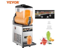 Mila Shop Slush ijsmachine - 1 x 15 Liter Commerciële slush ijsmachine - 500W - 220 V Roestvrij stalen slush ijsmachine - Slush machine - Slush apparaat - 52x21x80cm