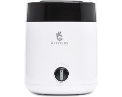 Oliviers IJsmachine - Ice Cream Maker voor Roomijs, Sorbetijs, Yoghurtijs - 1,8L - Wit