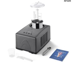 RFWR® IJsmachine met zelfkoelende compressor - 1,5 liter roestvrijstalen ijsmachine met automatische uitschakeling en LCD