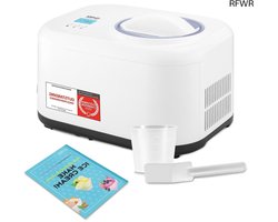 RFWR® Zelfkoelende IJsmachine en Yoghurtmaker met Uitneembare 1 Liter IJshouder