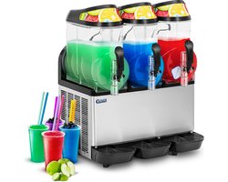 Royal Catering - Slushmachine - 3 x 14 L - LED-verlichting - digitaal bedieningspaneel - Koninklijke Horeca