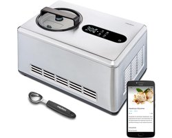 Slimme IJsmachine met Compressor voor Zelfkoeling - 2 Liter Capaciteit, App Bediening en Recepten