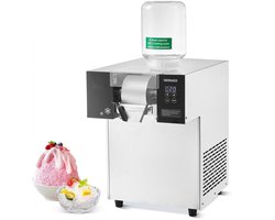 Sneeuwvlok-ijsmachine - Commerciële Schaafijsmachine - Capaciteit 180 kg/dag - RVS Mes - Luchtgekoeld Systeem - Touchscreen Bedieningspaneel - Sneeuwkegelmaker