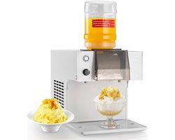 Sneeuwvlok-Ijsmachine – Ijsscheerapparaat – Bingsu-Machine – Ijsjesmaker – Ijsvermaler – 40 KG/Dag Productie – Roestvrijstalen Lemmet & 1,8 Liter Tank