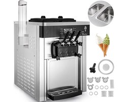 Softijsmachine 2200W Commercieel Aanrecht 5,3-7,4 Gallons/UUR voor Restaurants, Bars, Cafés, Bakkerijen