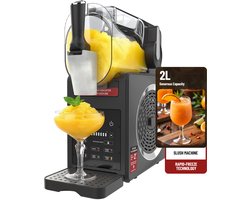 Soontrans - Super Slush Machine 2L – BPA-Vrij - Geen IJs Nodig-IJsmachines-Zelfreinigend – 5 Programma’s Voor Slushies, Granita, Frappé & Milkshakes – Slush Puppy Maker Zwart