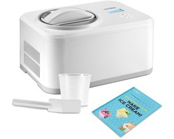 TZS First Austria ijsmachine | 1,5L | compressor | uitneembare roestvrijstalen container | receptenboekje | LCD-scherm | ijs & yoghurt | koel houden