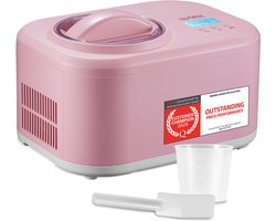 TZS First Austria IJsmachine – Zelfvriezende Ice Cream Maker met Compressor – 1L – Roos