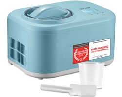 TZS First Austria IJsmachine – Zelfvriezende Ice Cream Maker met Compressor – 1L – Turquoise