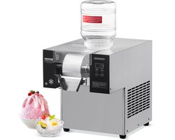 VEVOR CommerciëLe Sneeuwvlokijsmachine 80 KG/24 UUR Ijsscheerapparaat Roestvrij Staal