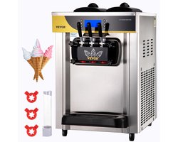 VEVOR Commerciële Softijsmachine IJsmaker IJs 3 Smaken 22-30L/H