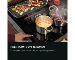 AEG TH84CB03CB Zwart Ingebouwd 80 cm Inductiekookplaat zones 4 zone(s) Inbouw afzuigkap