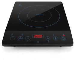 Aigostar Flame 30BWN - Inductie Kookplaat - 2000 Watt - Touch control - 1 kookzone - Timer - Zwart