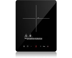 Aurixi® Elektrische Kookplaat 1 Pit - Elektrische Fornuis - Elektrische Kookplaat Vrijstaand - 1 Kookzone - Kinderslot - Zwart - 35cm x 28cm x 5cm