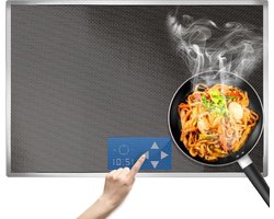 Beschermende mat voor inductiekookplaat - transparant siliconen - krasbescherming - multifunctionele mat - 61 x 53 cm - kan vrij worden gesneden