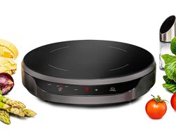 Compacte Enkele Inductiekookplaat CTA 1800/IN – Ronde Vorm- 9 Vermogensstanden- Power Switch & Energiebesparing