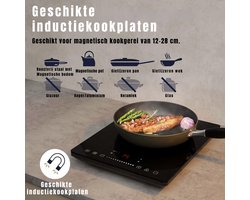 DnA® Inductie Kookplaat Vrijstaand - Inductie Kookplaat Inbouw - Elektrische Kookplaat - Zwart - 29cm x 37cm x 5cm