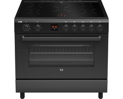 ETNA FI590ZWA - Inductiefornuis (90 cm) - Zwart glas - 3-fase