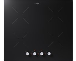 ETNA KI560KZT Elektrische kookplaat - 59 cm - 4 Kookzones - 10 Kookstanden - Kinderbeveiliging - Restwarmte indicatie