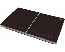 ETNA KIV12ZIL - vrijstaande inductie kookplaat - Zwart/Zilver