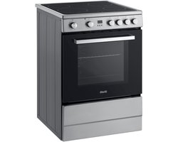 Fitelli FI6001RVS Inductie Fornuis Vrijstaand 60 cm – Boosterfunctie – met Heteluchtoven – RVS-2 fase