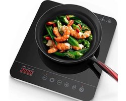 Happyment Kookplaat Elektrische - Inductieplaat - Kookplaatje - 1 Kookpit - Vrijstaand - Camping