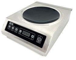 HCB® - Professionele Horeca Inductie kookplaat - wok - 3,5 kW - 230V - RVS / INOX - 42.5x33x13.5 cm (DxBxH) - 5.80 kg - 9204
