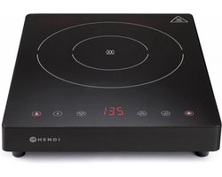 HENDI Inductiekookplaat – 2000W – Keramisch glas – Aanraakbediening – Timerfunctie