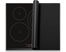 Herbruikbare glaskeramische mat - beschermende mat voor inductiekookplaat met antislip siliconen en magnetische warmte-isolatie