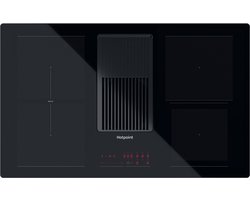 HOTPOINT PVH 92 B K/F KIT | Inductie kookplaat met afzuiging | 83 cm