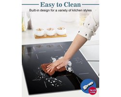 Inductie Kookplaat - Elektrische Kookplaat - Keramisch Kookplaat - Induction Hob - 4 Individuele Bedieningsknoppen - Elektrische Brander - 4-pits - Inbouw - 6600W - 220V - Kinderbeveiliging - Timerfunctie