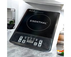 Inductiekookplaat 1-Pits – Elektrische Kookplaat met Touchbediening, Timer & Kookprogramma’s – veiligheidsslot – Zwart