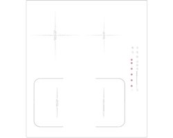 Inductiekookplaat 4 Zones Wit - Glaskeramische Inbouw Kookplaat met Stekker - Elektrische Inductieplaat 3500W - Touch Bediening - Energiezuinig en Veilig Koken