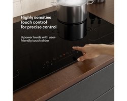 Inductiekookplaat 90 cm 5 Zones 7200 W Boost Touch Slider Timer Kindveilig