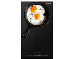 Inventum IKI3008 inbouw inductiekookplaat 30 cm - 1-fase - 2 kookzones - Boost - Timer - Kinderslot - Randloos - Elektrische kookplaat 2 pits - Zwart